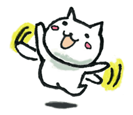 An easygoing cat Shiro sticker #5326655