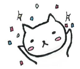 An easygoing cat Shiro sticker #5326656