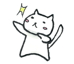 An easygoing cat Shiro sticker #5326657