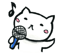 An easygoing cat Shiro sticker #5326659