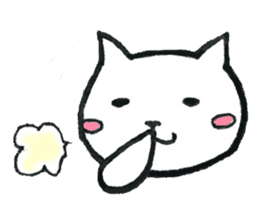 An easygoing cat Shiro sticker #5326660