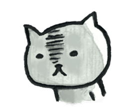 An easygoing cat Shiro sticker #5326669