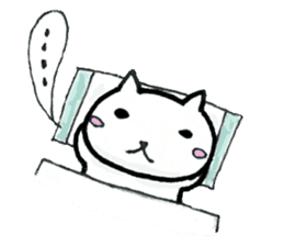 An easygoing cat Shiro sticker #5326670