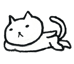 An easygoing cat Shiro sticker #5326671