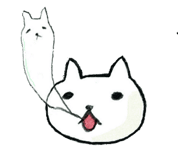 An easygoing cat Shiro sticker #5326673