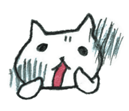 An easygoing cat Shiro sticker #5326674