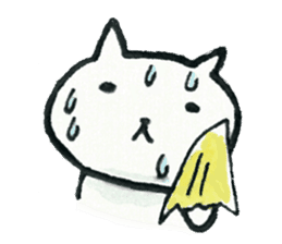 An easygoing cat Shiro sticker #5326675