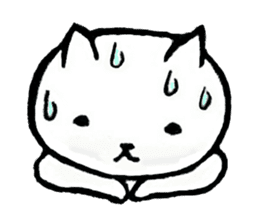 An easygoing cat Shiro sticker #5326676