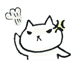 An easygoing cat Shiro sticker #5326677