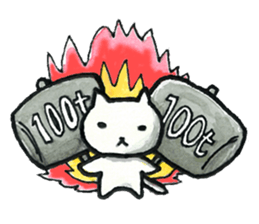 An easygoing cat Shiro sticker #5326679