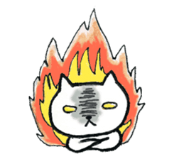 An easygoing cat Shiro sticker #5326680