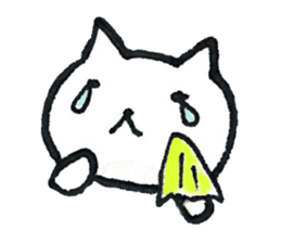 An easygoing cat Shiro sticker #5326682