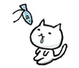 An easygoing cat Shiro sticker #5326683
