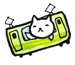 An easygoing cat Shiro sticker #5326685