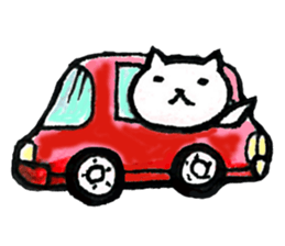 An easygoing cat Shiro sticker #5326686