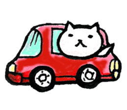 An easygoing cat Shiro sticker #5326686