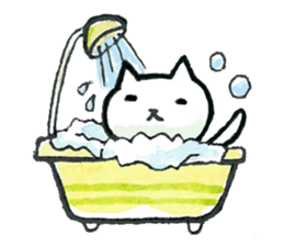An easygoing cat Shiro sticker #5326688