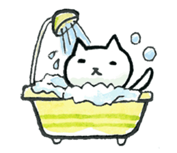 An easygoing cat Shiro sticker #5326688