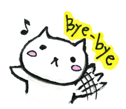 An easygoing cat Shiro sticker #5326689