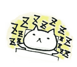 An easygoing cat Shiro sticker #5326691