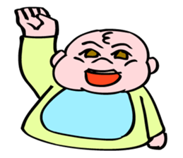 Even baby is annoyed by something. sticker #5327341