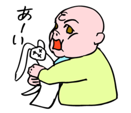 Even baby is annoyed by something. sticker #5327343