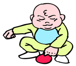 Even baby is annoyed by something. sticker #5327346