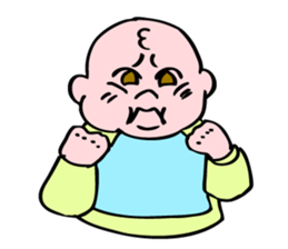 Even baby is annoyed by something. sticker #5327355