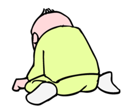 Even baby is annoyed by something. sticker #5327356