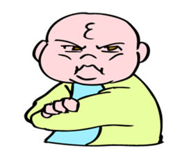 Even baby is annoyed by something. sticker #5327361