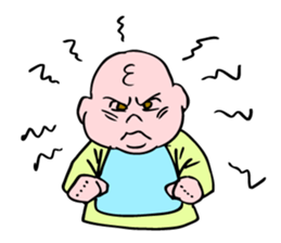 Even baby is annoyed by something. sticker #5327366