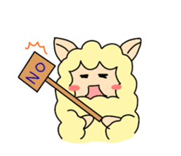 cute alpaca sticker sticker #5327373