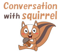 Conversation with squirrel English sticker #5327932