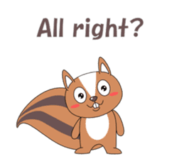 Conversation with squirrel English sticker #5327942