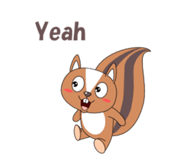 Conversation with squirrel English sticker #5327948