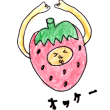 cute strawberry! sticker #5330137