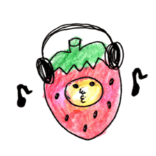 cute strawberry! sticker #5330145