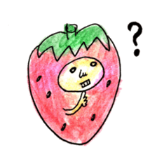 cute strawberry! sticker #5330146