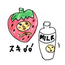 cute strawberry! sticker #5330151