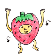 cute strawberry! sticker #5330156