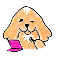 Marron of the American cocker spaniel sticker #5330889