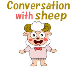 Conversation with sheep English sticker #5331052