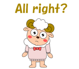 Conversation with sheep English sticker #5331065