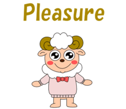 Conversation with sheep English sticker #5331069