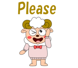 Conversation with sheep English sticker #5331073