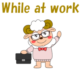 Conversation with sheep English sticker #5331075