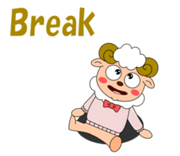 Conversation with sheep English sticker #5331077