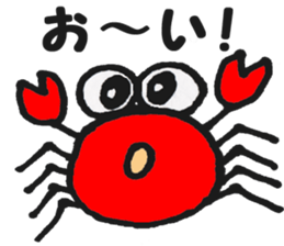 cute crabs sticker #5331557