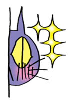 Cat behind the wall. sticker #5331859