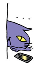 Cat behind the wall. sticker #5331861